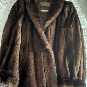 Luxurious Dark Brown Fur Coat